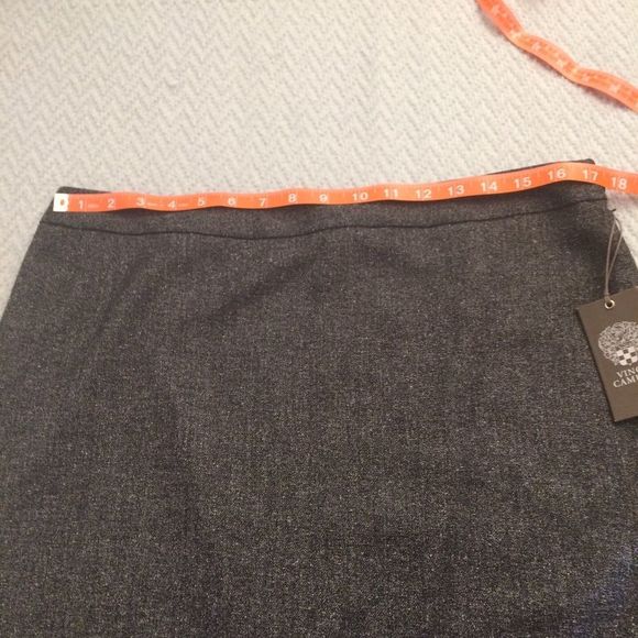 Vince Camuto Grey Skirt Black Lace Size 12 - Picture 4 of 5